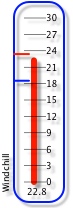 Wind chill gauge